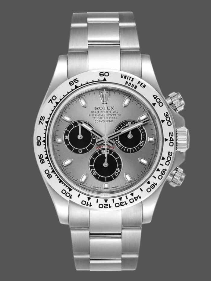 Rolex Cosmograph Daytona 116509 Silver Index Dial 40MM Mens Replica Watch