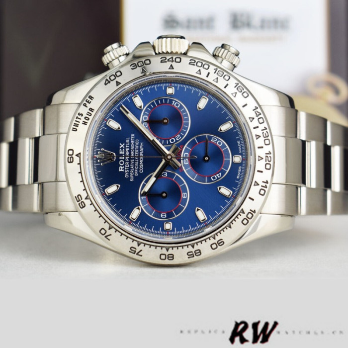 Rolex Cosmograph Daytona 116509 Blue Index Dial 40MM Mens Replica Watch