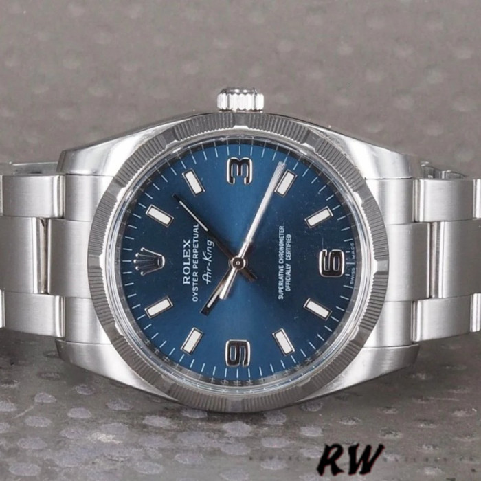 Rolex Oyster Perpetual Air King 114210 Blue Dial 34mm Unisex replica watch