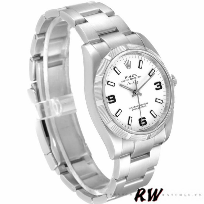 Rolex Oyster Perpetual Air King 114210 White Dial 34mm Unisex replica watch