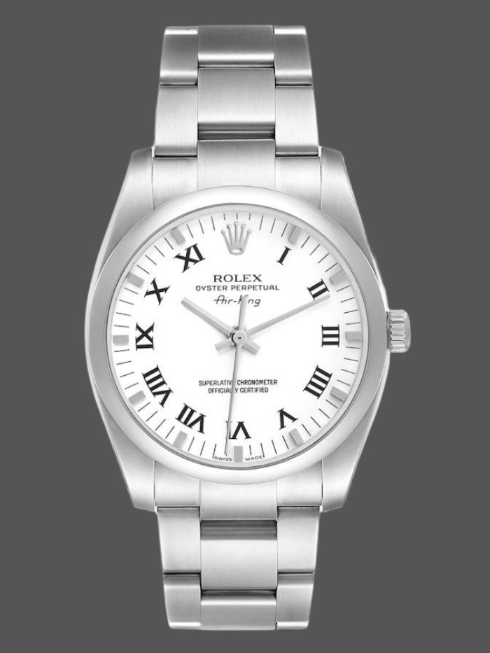Rolex Oyster Perpetual Air-King 114200 White Dial 34mm Unisex Replica Watch