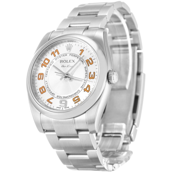 Rolex Oyster Perpetual Air-King 114200 Concentric Silver Dial 34mm Unisex Replica watch