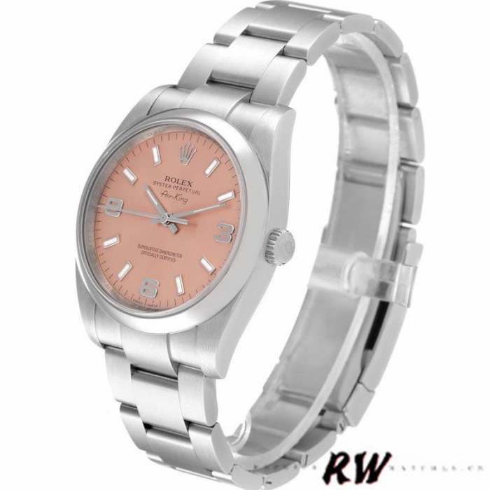 Rolex Oyster Perpetual Air-King 114200 Salmon Dial 34mm Unisex Replica watch