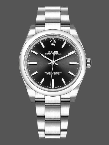 Rolex Oyster Perpetual Air-King 114200 Black Index Dial 34mm Unisex Replica watch