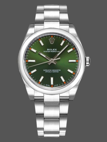 Rolex Oyster Perpetual Air-King 114200 Olive Green Index Dial 34mm Unisex Replica watch