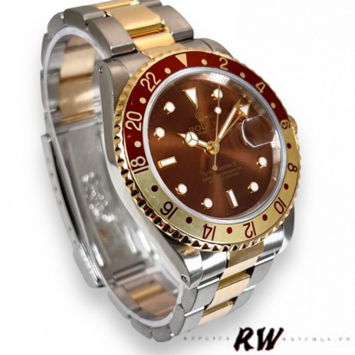 Rolex GMT-Master II 16713 White Gold Chocolate Dial 40mm Mens Replica Watch