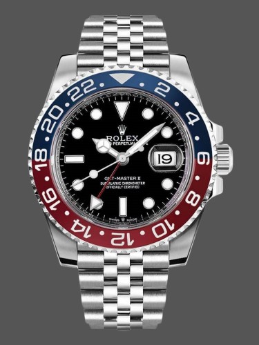 Rolex GMT-Master II 126710BLRO Stainless Steel Black Dial 40MM Mens Replica Watch