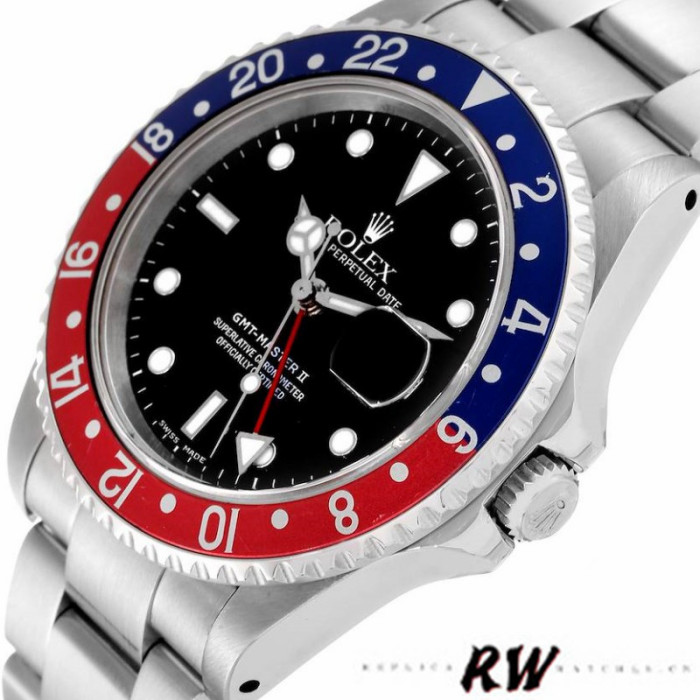 Rolex GMT-Master II 16710 Black Dial Blue Red Pepsi Bezel 40MM Mens Replica Watch