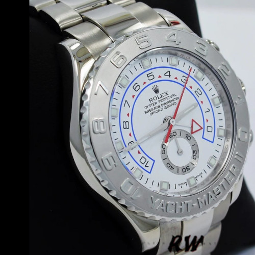 Rolex Yacht Master II 116689 White Dial Platinum 44mm Mens Replica Watch