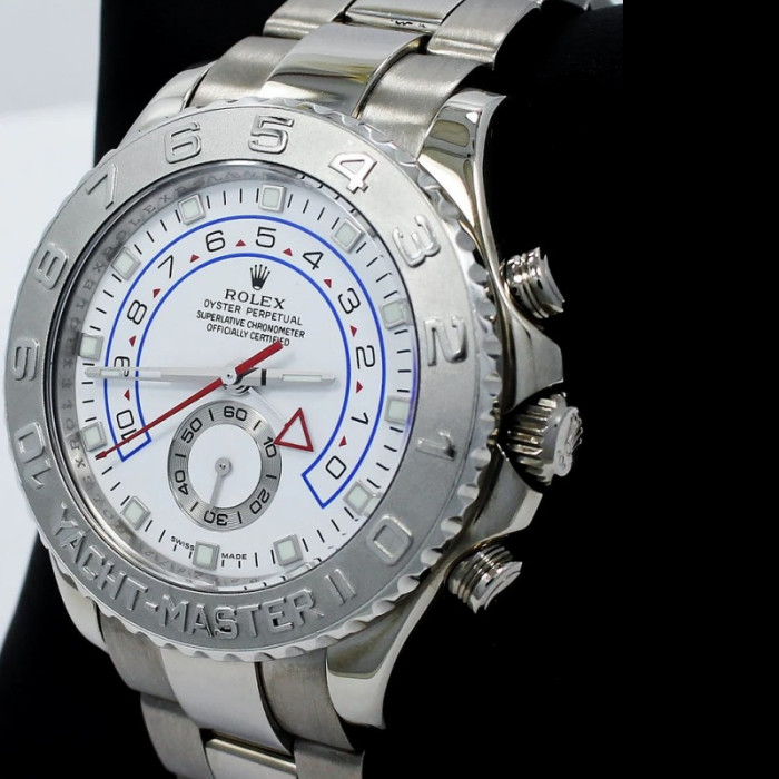 Rolex Yacht Master II 116689 White Dial Platinum 44mm Mens Replica Watch