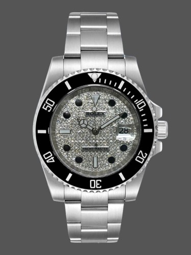 Rolex Yacht-Master 116695 Stainless Steel Diamond Paved Dial 40MM Mens Replica Watch