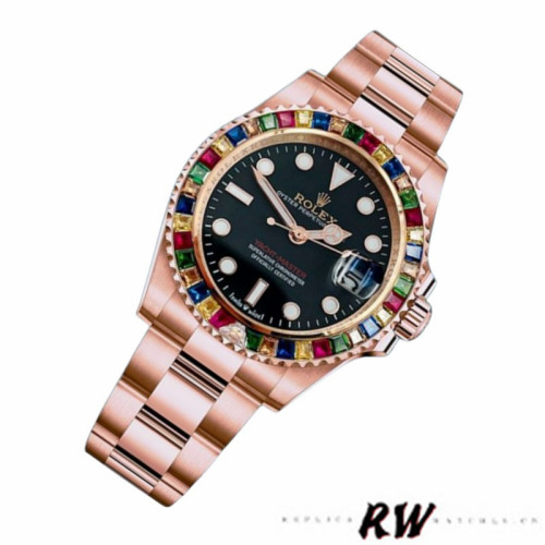 Rolex Yacht-Master 116695 Everose Gold Black Dial 40MM Mens Replica Watch