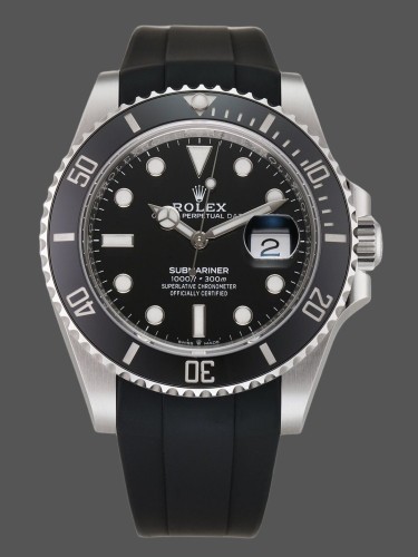 Rolex Submariner 126610LV Black Rubber Strap Black Dial 41mm Mens Replica Watch