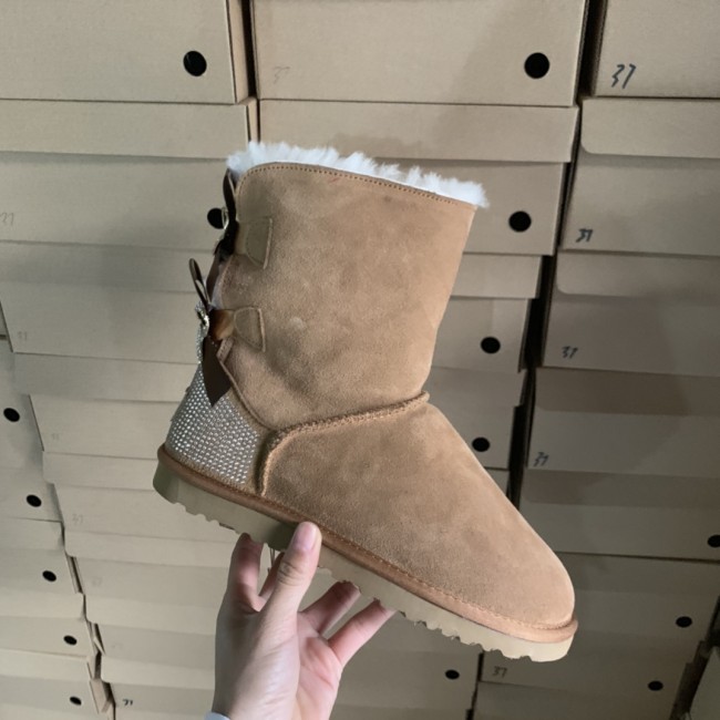 Adult  Wholesale Diamond Bowknot Boots with Box #UG
