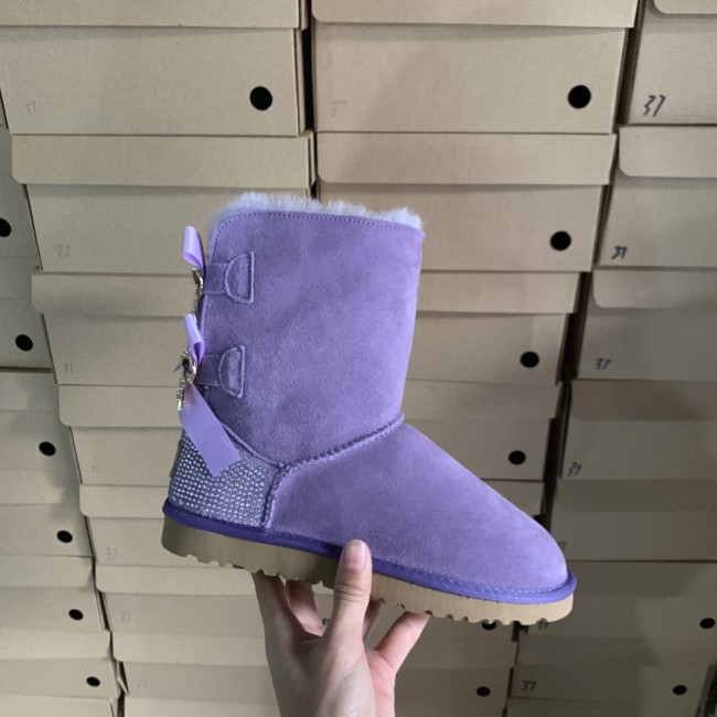 Adult  Wholesale Diamond Bowknot Boots with Box #UG