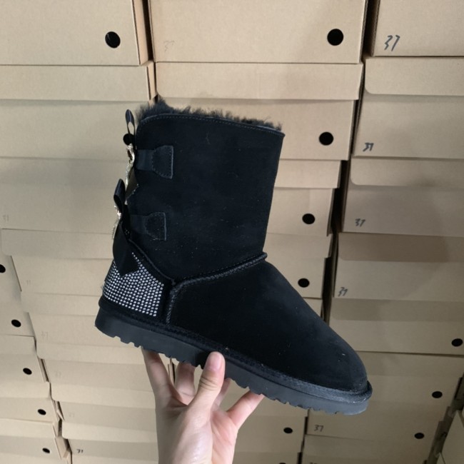 Adult  Wholesale Diamond Bowknot Boots with Box #UG