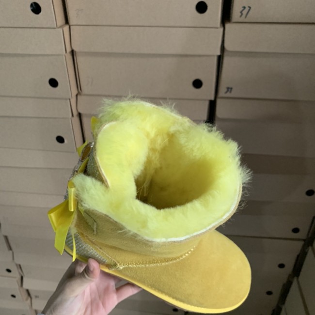 Adult  Wholesale Diamond Bowknot Boots with Box #UG