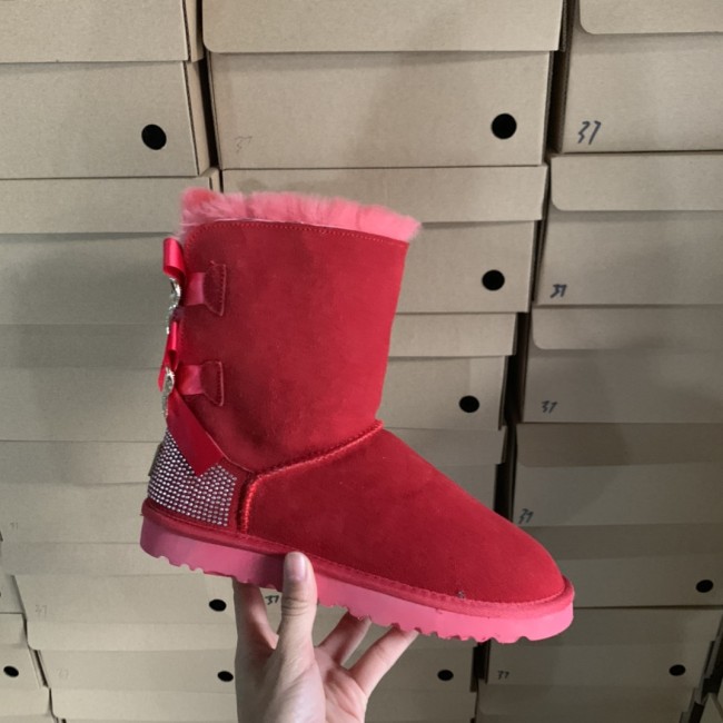 Adult  Wholesale Diamond Bowknot Boots with Box #UG
