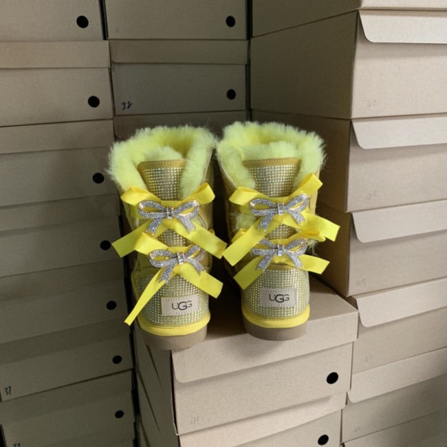 Adult  Wholesale Diamond Bowknot Boots with Box #UG
