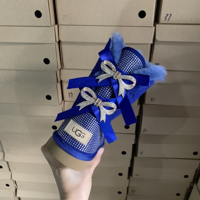 Adult  Wholesale Diamond Bowknot Boots with Box #UG