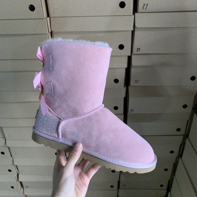 Adult  Wholesale Diamond Bowknot Boots with Box #UG