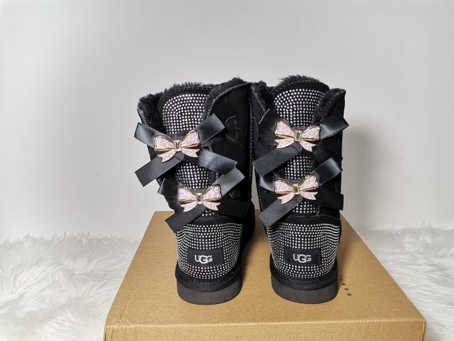 Adult  Wholesale Diamond Bowknot Boots with Box #UG