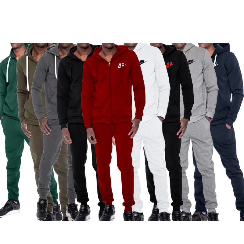 Men's Wholesale Set with Hood Cotton Material with Tag (With Fleece) #POL #NIK