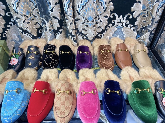 Wholesale Fur Slides with Box #GUI