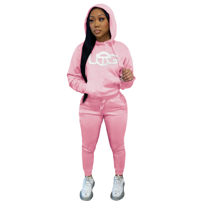 Wholesale Hoodie Set Furry Stiching #UG #TEL