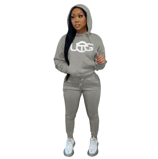 Wholesale Hoodie Set Furry Stiching #UG #TEL