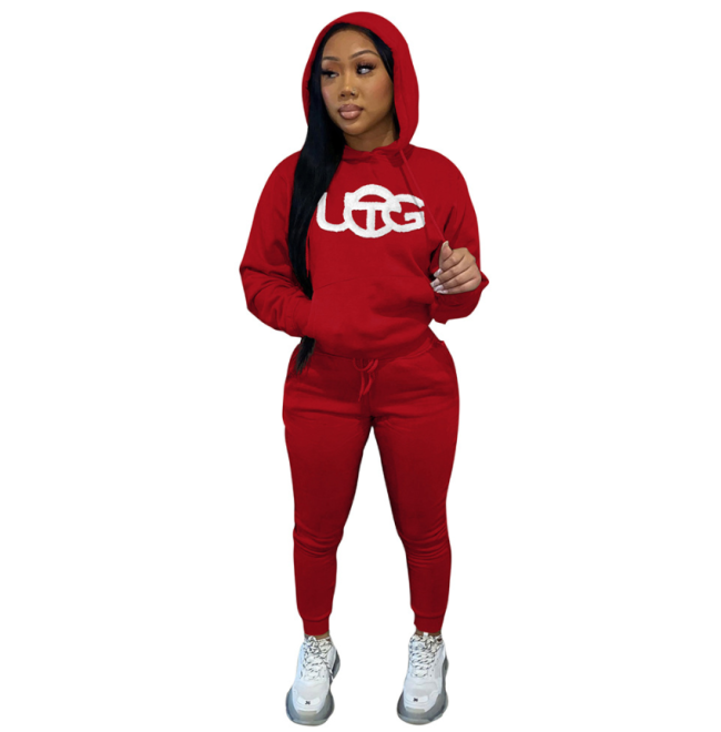 Wholesale Hoodie Set Furry Stiching #UG #TEL