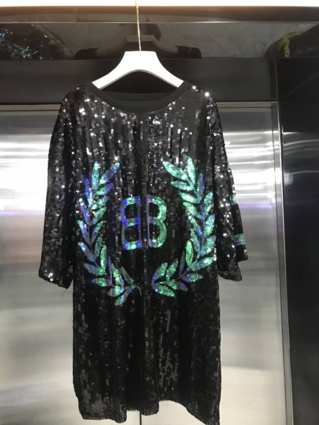 Designer Sequin Shirt Dress