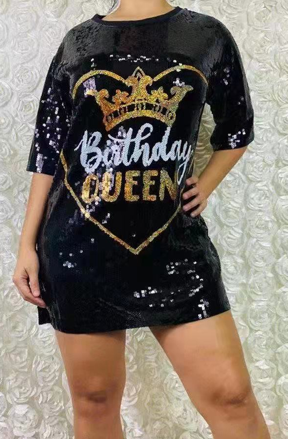 Designer Sequin Shirt Dress