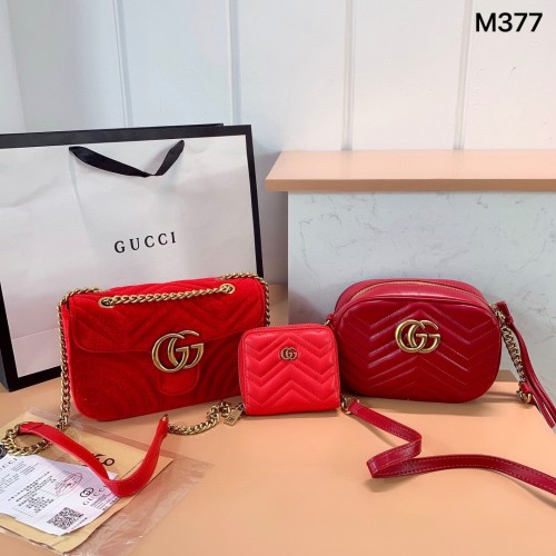 Red Wholesale Bag Set 3 PCs No Box  #GUI