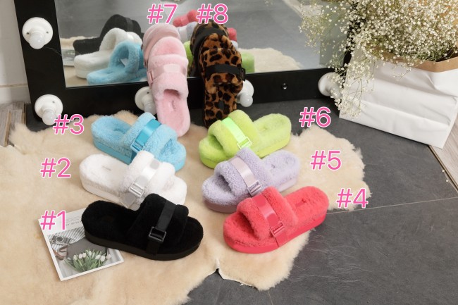 Wholesale Think Bottom Lambswool Slides with Box #UG