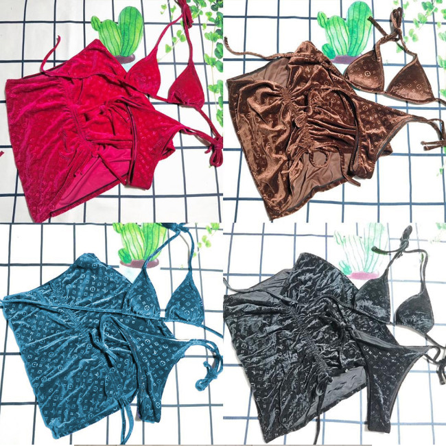 Wholesale Velvet 3 PCs Sets #LOV