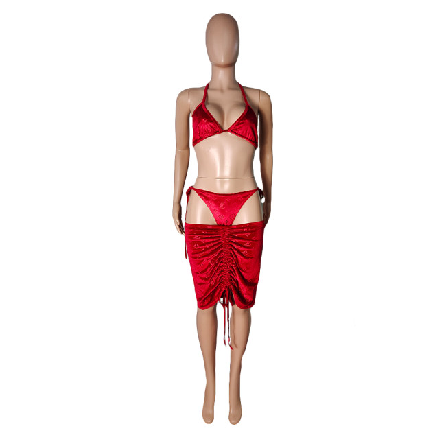 Wholesale Velvet 3 PCs Sets #LOV