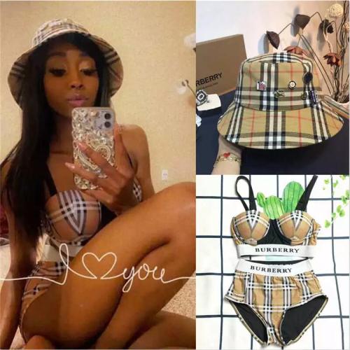 Wholesale Swimsuit & Hat Set #BUR