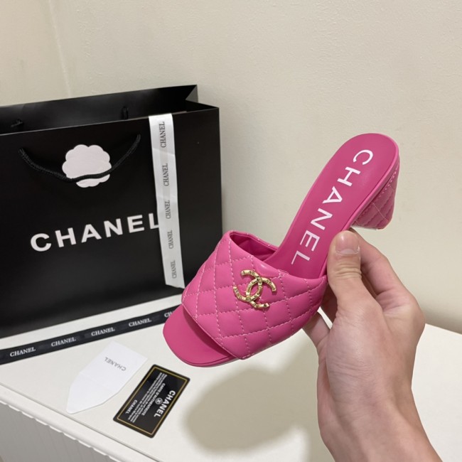 Wholesale Small Chunky Heel Slippers with Box #CHN