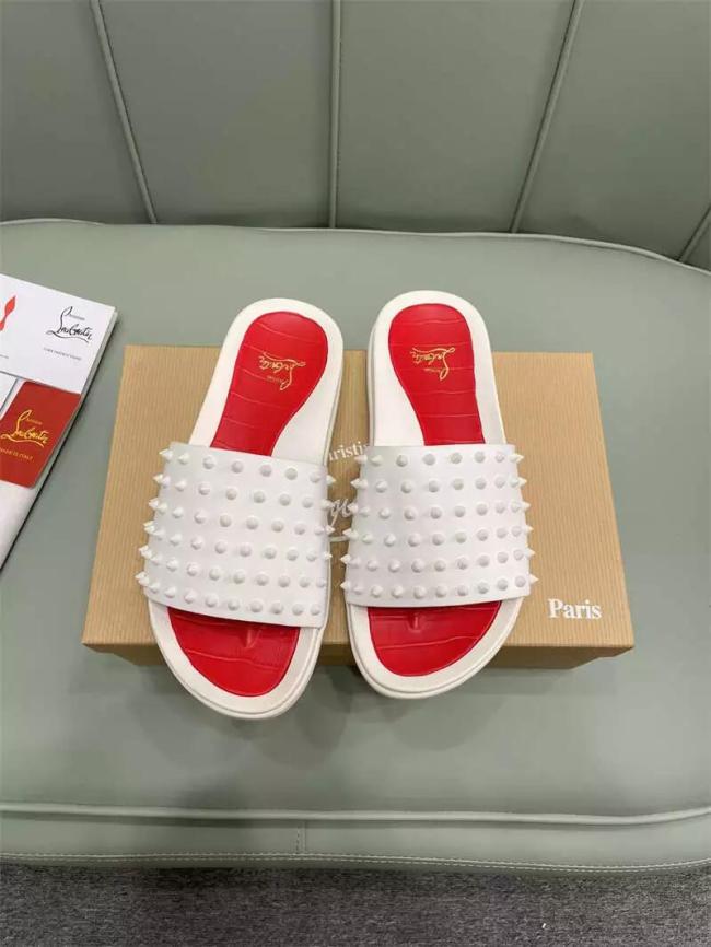 Wholesale Red Bottom Slides with Box #CL