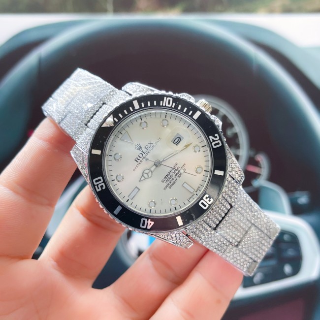 Rolex Diamond Pave Watches with Box Free Shipping