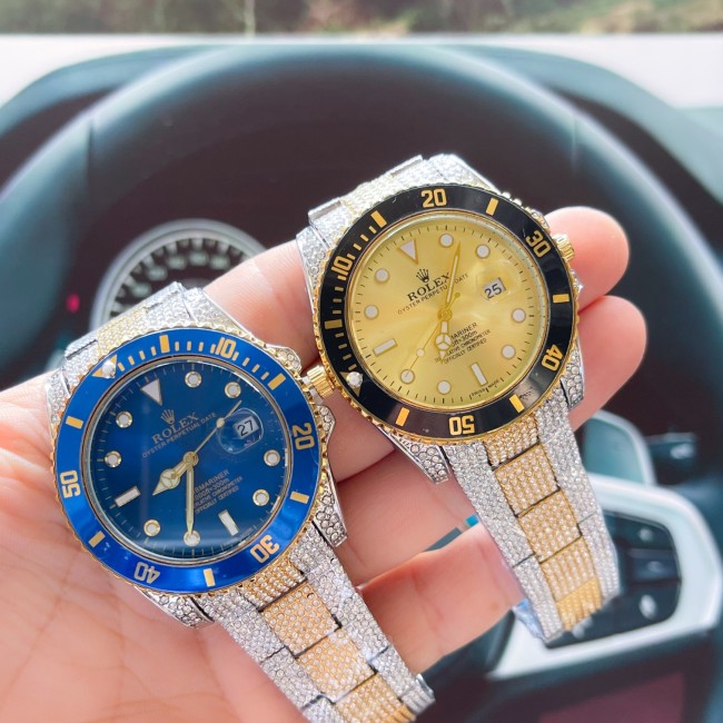 Rolex Diamond Pave Watches with Box Free Shipping