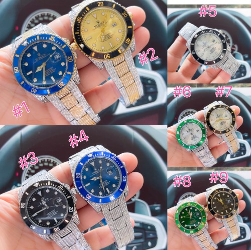 Rolex Diamond Pave Watches with Box Free Shipping