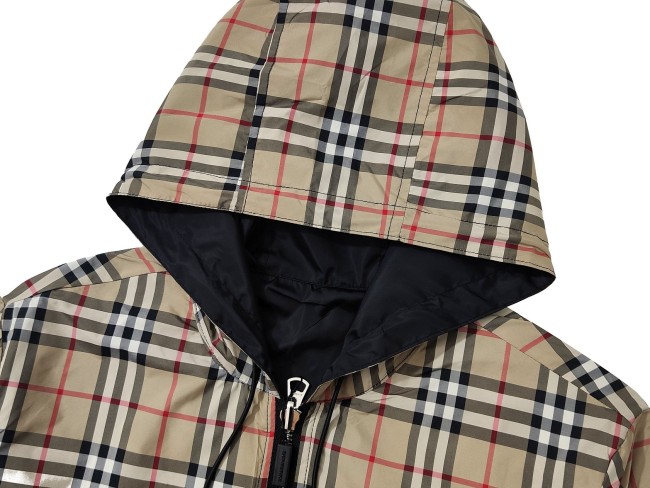 Wholesale Reversible Hooded Jacket with Tag #BUR