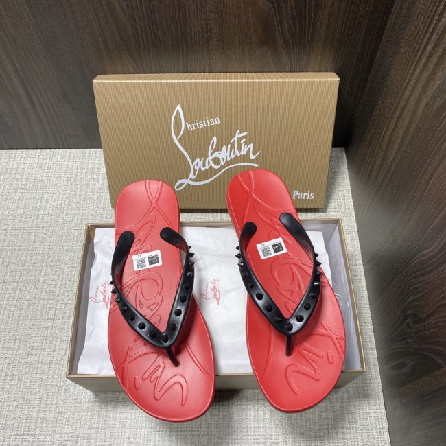 Wholesale  Red Bottom Flip-flops with Box #CL