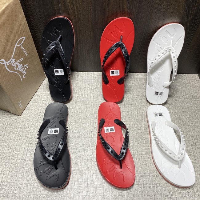 Wholesale  Red Bottom Flip-flops with Box #CL