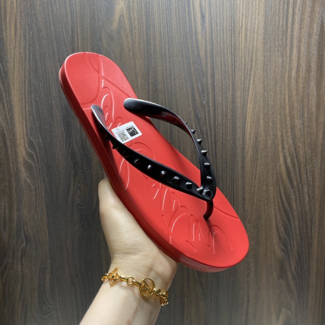 Wholesale  Red Bottom Flip-flops with Box #CL