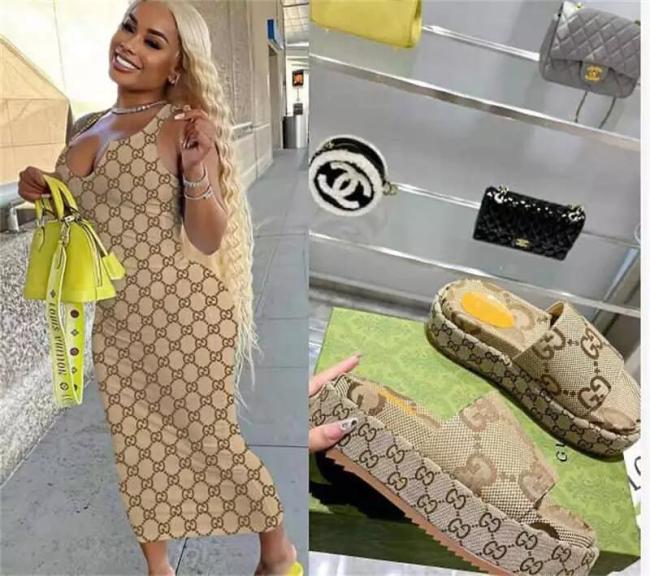Wholesale Dress & Slides Set #GUI