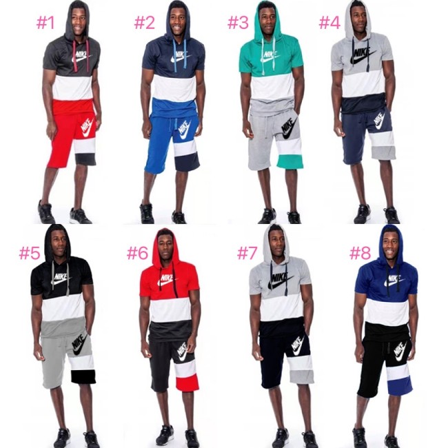 Men's Wholesale Hoodie Set Cotton Blended Material #NIK