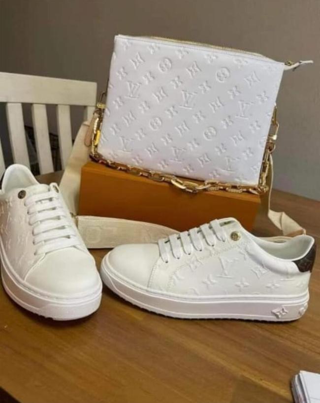 White Wholesale Shoes and Bag Set #LOV